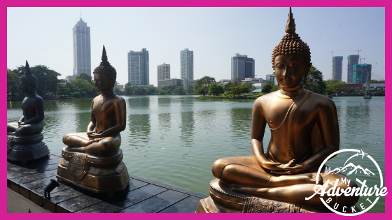 Buddha statues Colombo Sri Lanka
